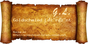 Goldschmied Lóránt névjegykártya